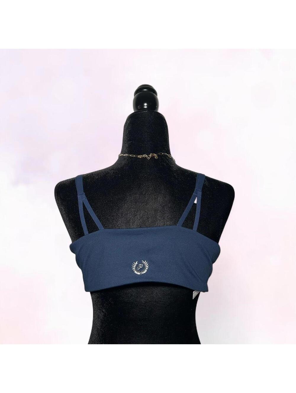 Victoria’s Secret Pink Navy Blue Sports Bra NWT Size XXL Athleisure Y2K Sporty - Picture 3 of 4